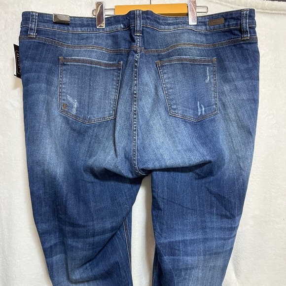 Kut From The Cloth Women's Jeans 24W Blue Adele Slouchy Boyfriend Distressed - Picture 5 of 10